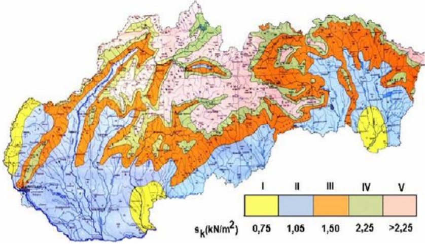 zatazenie snehom mapa